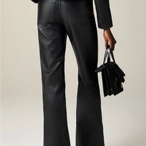 NWOT J. Crew Slim wide-leg pant in faux leather